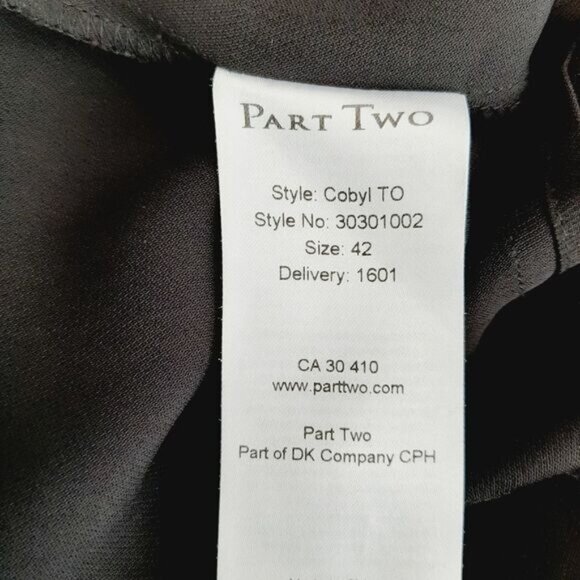 PART TWO \ Copenhagen Cobyl Fringe Hem Semisheer Tank Top Sz L | Eur 42 - Picture 8 of 8